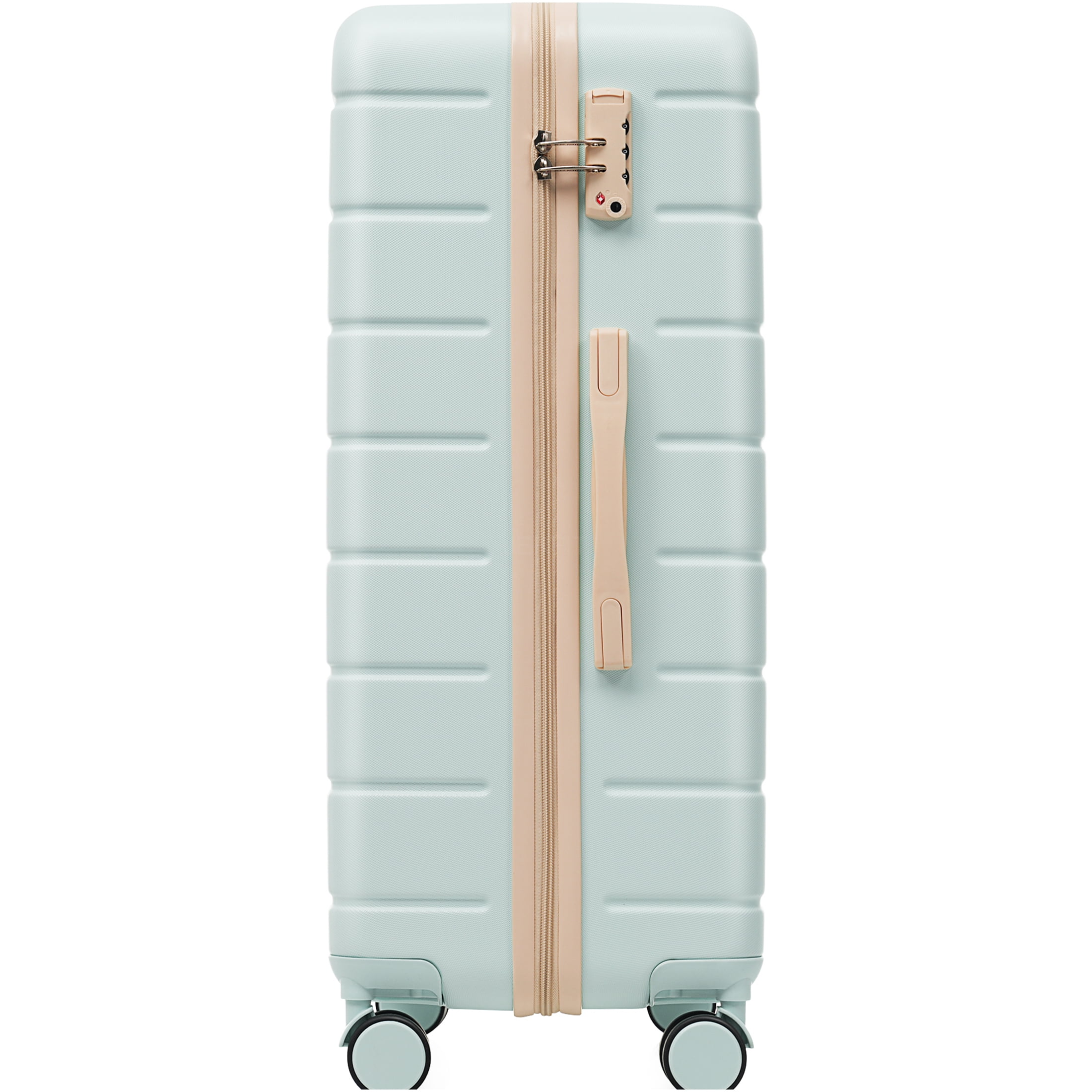 JERFIT 3-Piece ABS Hard Shell Suitcase Set with TSA Lock, 20/24/28 Inch Spinner Wheel Luggage, Green