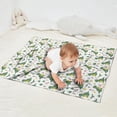 thumbnail image 2 of White Green Dinosaurs Floral Pattern Blanket,Comfortable Soft Flannel Throw Blanket,All Season,Warm Lightweight Blankets for Sofa Bed Couch Living Room Chair,30"x40", 2 of 4