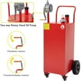 thumbnail image 3 of Accreate 40 Gallon Fuel Caddy with Manual Pump, Heavy Duty Portable Gas & Diesel Transfer Tank on 4 Wheels, Spill-Proof Container for Truck, Tractor, Boat, ATV, Farm, 3 of 6