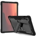 thumbnail image 2 of Case for Samsung Galaxy Tab S10 FE Plus 13.1" 2025 SM-X620/SM-X626/SM-X626B, Heavy Duty Shockproof Rugged Case with Stylus Holder & Built-in Stand Cover for Kids Girls Boys, Black, 2 of 8