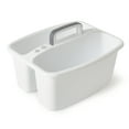 thumbnail image 2 of Gracious Living Large Plastic Storage Caddy Tote w/2 Compartments with Handle, White (6 Pack), 2 of 11
