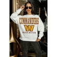 thumbnail image 6 of Women's Gameday Couture  White Washington Commanders  Sunday Drives Oversized Crewneck Pullover Sweatshirt, 6 of 7