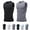 Black+gray, variant on North Alpine Men’s Compression Vest, Sleeveless Compression Shirt for Gym, Running & Daily Wear, Breathable Muscle Support Undershirt