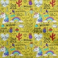 thumbnail image 1 of oneOone Silk Tabby Off White Fabric Unicorn Pattern Dress Material Fabric Print Fabric By The Yard 42 Inch Wide, 1 of 6