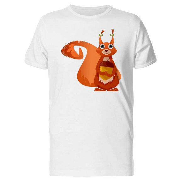 Cute Squirrel With Acorn Tee Men's -Image by Shutterstock