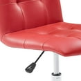 thumbnail image 6 of Modway Prim Armless Mid Back Office Chair in Red, 6 of 9