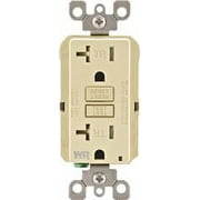 Leviton Smartlockpro Weather & Tamper-Resistant Duplex Gfci Receptacle With Led, Ivory, Nema 5-20R, 125 Volts, 20 Amps