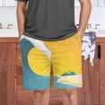 thumbnail image 7 of Men's Pajama Bottoms Athletic Shorts For Men Casual Cotton A Huge Ocean Waves and Sand, 7 of 7