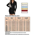 thumbnail image 2 of 13 tooth corks Mini vestido ajustado con cuello de solapa ajustado y manga larga con cremallera frontal para mujer, 2 of 2