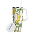thumbnail image 2 of Ryvnso 40 oz Tumbler with Handle and Straw Coconut Tree Bananas Insulated Stainless Steel Travel Mug with Lid, 2 of 9