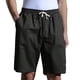 thumbnail image 2 of pstuiky Pantalones cortos de entrenamiento para hombre, Pantalones cortos casuales de algodón con cordón y cintura elástica para hombre Pantalones cortos deportivos para hombre, 2 of 5