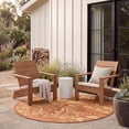 thumbnail image 4 of Safavieh Courtyard Connie Floral Indoor/Outdoor Area Rug, Natural/Terracotta, 5'3" x 5'3" Round, 4 of 10