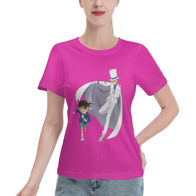 Women's Basic Short Sleeve T-Shirt Conan and Kaito Kidd