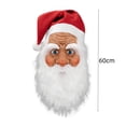 thumbnail image 3 of Full Over Head Latex Santa Realistic Accessory with White Beard and Festive Red Hat, 3 of 5