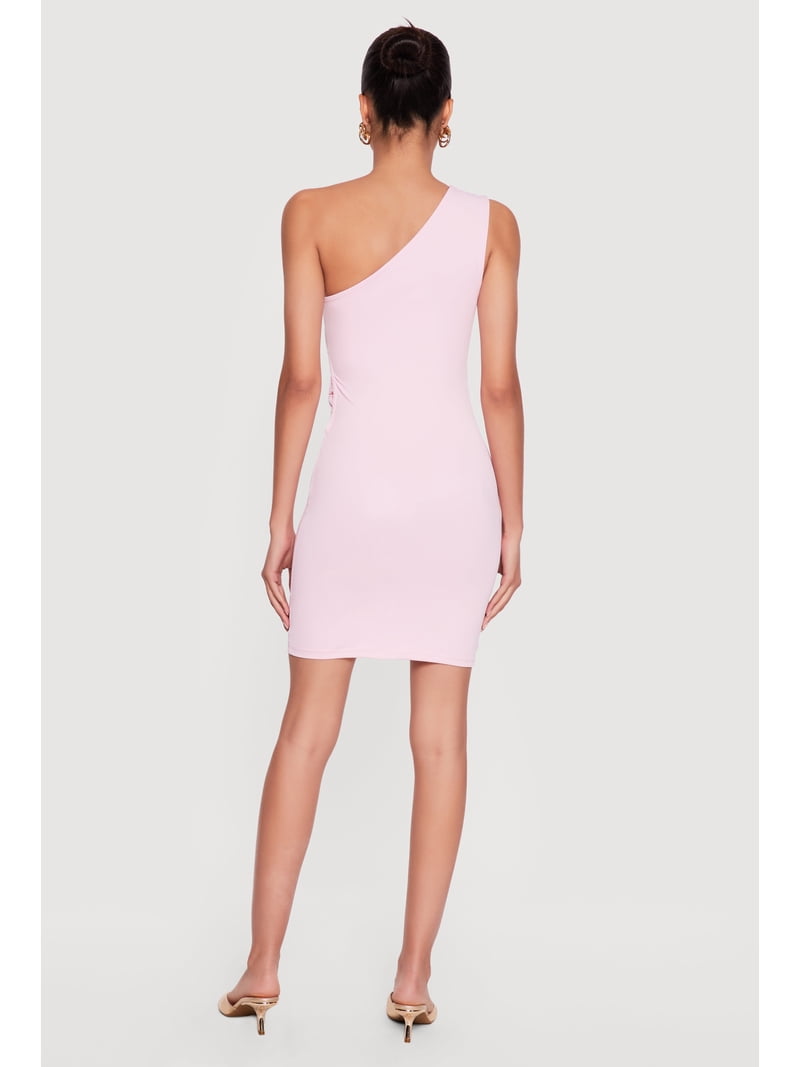 cut out one shoulder black dress Midi Small Color:BURGUNDY RED Classy yet daring Sequin Dresses Girls Sequin Cordered Embroidered