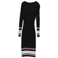 thumbnail image 2 of bar III Robe Chandail Midi en Tricot Côtelé pour Femmes, Noir, Moyen, 2 of 2