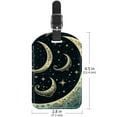thumbnail image 6 of Square 2Pack PU Leather Golden Moon Cruise Luggage Tag with Privacy Cover and Name ID Tag for Travel Handbags Backpacks Luggage Tags, 6 of 6