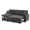 thumbnail image 2 of Partner Furniture Barrientez 85''Linen Blend Fabric Upholstered Sleeper Sofa, 2 of 3