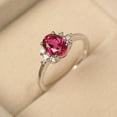 thumbnail image 1 of Natural Certifed Oval Shape Red Colour Ruby Gemstone Handamde Ring For Woman And Men Birthstone Gift Ring Wedding Ring, 1 of 3