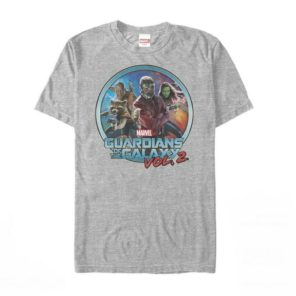 Men's Marvel Guardians of the Galaxy Vol. 2 Team Circle Graphic Tee Athletic Heather Small