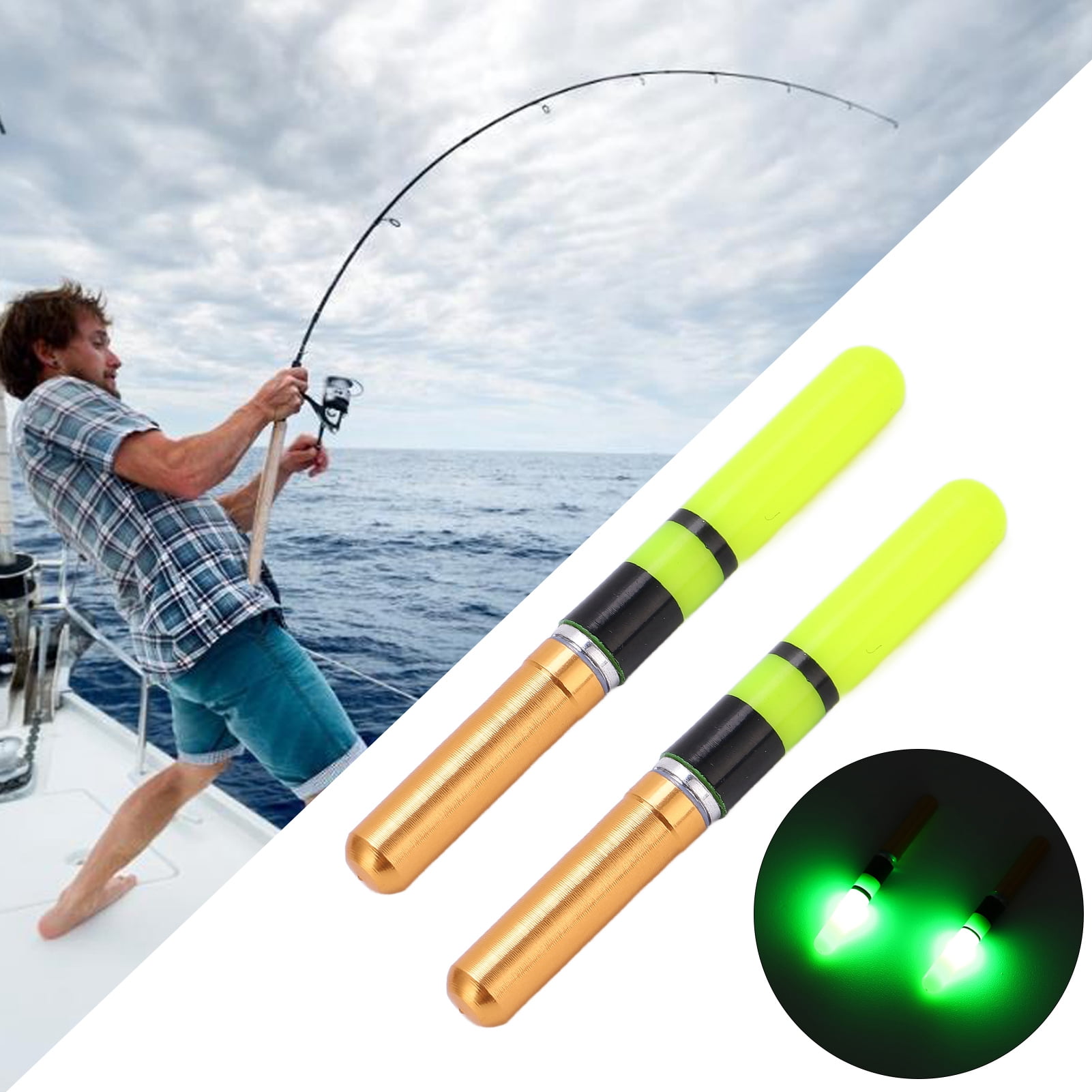 Lighted Bobbers Night, Fishing Float Bobber 2pcs Light Fishing - Main Image