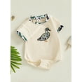 thumbnail image 3 of Qmyliery Baby Girls Rompers Camouflage Duck Embroidery Round Neck Short Sleeve Infant Bodysuits Jumpsuits 3 6 12 18 Months, 3 of 8