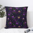 thumbnail image 4 of Fuzoiu Multi-colored Spiders Print Square Pillow Cover,Hidden Zipper Design,Luxury Square Pillow Case, Throw Pillow,Couch Cushion-18"x18", 4 of 7