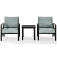 thumbnail image 4 of Crosley Furniture Kaplan 3Pc Fabric Conversation Set in Oil Bronze/Mist Green, 4 of 11