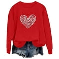 thumbnail image 3 of Gelikeya Toddler Kids Girls Sweatshirts Valentine's Day Fashion Cute Shirts Long Sleeve Round Neck Pullover Tops 2-9Y #01 Red & 2-3 Years, 3 of 5