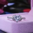 thumbnail image 2 of EOEMY 925 Sterling Silver Crystal Bow Ring Women'S Wedding Rings Jewelry Size 6-10-9, 2 of 6