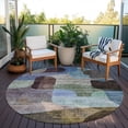 thumbnail image 6 of Addison Rugs Chantille Indoor/Outdoor Transitional Modern Brown Washable Round Rug, 8' x 8', 6 of 6