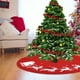 thumbnail image 5 of Adornos navideños de lino estampado para árbol de Navidad, decoración de faldas, 100 cm, 5 of 9