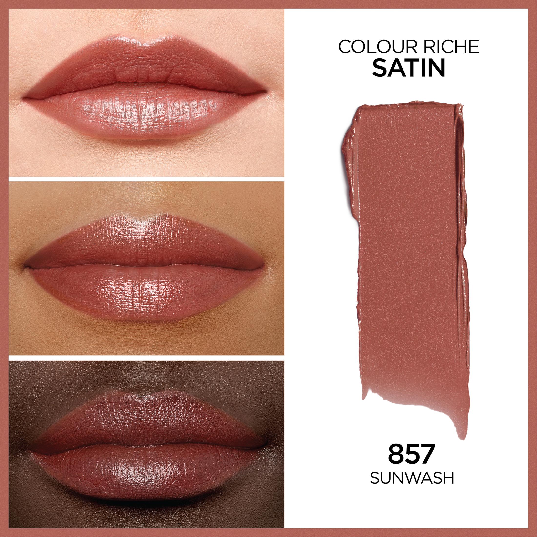 L'Oreal Paris Colour Riche Original Satin Lipstick for Moisturized Lips, 857 Sunwash - image 2 of 5