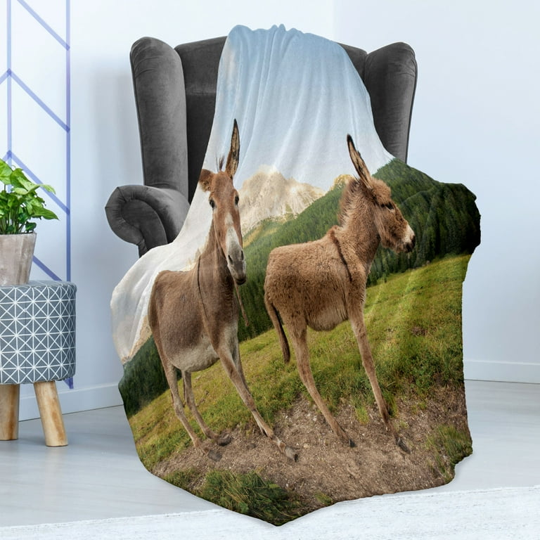 Donkey throw blanket sales