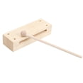 thumbnail image 2 of Bloque de percusión musical, bloque de percusión de madera con instrumento de ritmo Instrumento de madera con martillo Rendimiento confiable, 2 of 12