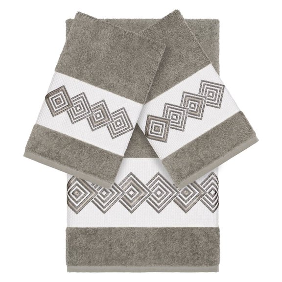 Linum Home Textiles Noah Turkish Cotton Embellished Towel Set