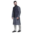 thumbnail image 2 of Atasi Kurta Pyjama pour Homme Veste Col Mandarin Indien Imprimé Ensemble de Tenue Ethnique, 2 of 5
