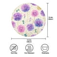 thumbnail image 3 of 15.4" Round Placemat Set of 1 Polyester Fabric Place Mats Non-Slip Dining Kitchen Table Mats for Kitchen Party Decor Watercolor Dandelions Pattern, 3 of 5