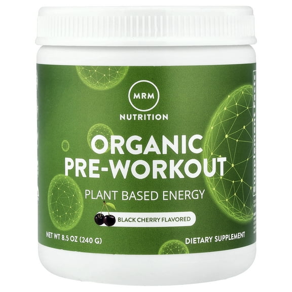 MRM Nutrition Organic Pre-Workout, Black Cherry, 8.5 oz (240 g)