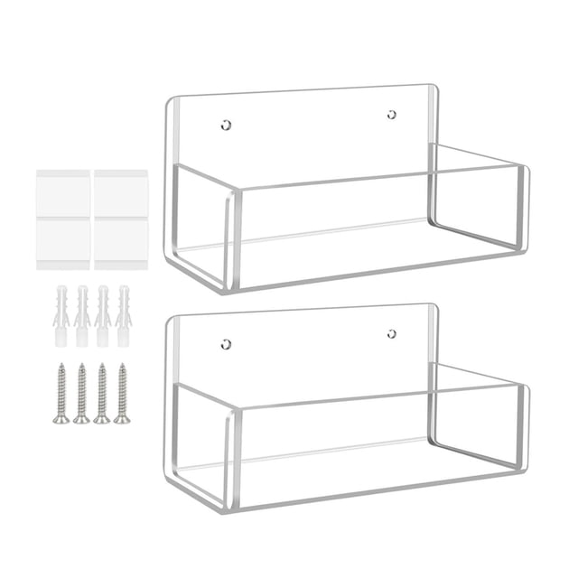 2 organizadores de especias, estantes de pared transparentes y multifuncionales para condimentos. 152 cm x 7 cm x 74 cm