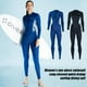 thumbnail image 4 of Wartleves Traje de baño de manga larga para mujer, traje de baño con protección UV para buceo, cremallera frontal para surf>, 4 of 7