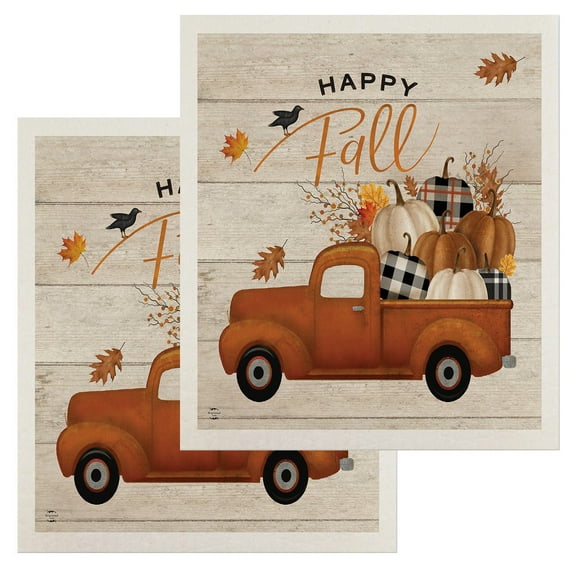Briarwood Lane Happy Fall Pickup Swedish Dishcloth (2-pack)