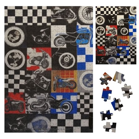 Orinice Patchwork Checkered Background Wooden Jigsaw Puzzle Leisure Game Toy Gift for Family Friends 300PCS