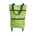 thumbnail image 3 of Kieccall Foldable Rolling Utility Cart, Portable Collapsible Shopping Trolley with Wheels, Lightweight Carry Hand Cart for Grocery Laundry Home Use Gift, 3 of 7
