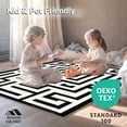 thumbnail image 4 of ODIKA 6'x9' Machine Washable Non-Slip Area Rug, Greek Noir Variegation Satiny Elevation High Traffic Rug, Gray, 191304, 4 of 5