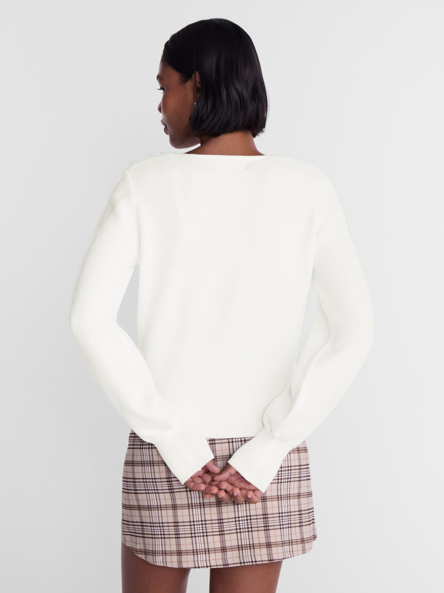 No Boundaries Surplice Pullover with Studs, Women’s XXS-XXL