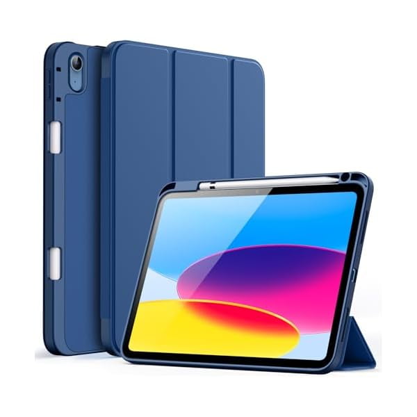 wonim11 JETech Case for iPad (A16) 11th/10th Generation (2025/2022) with Pencil Holder, Slim Tablet Cover with Soft TPU Back, Auto Wake/Sleep (Navy)