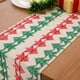 thumbnail image 5 of Banderines navideños de algodón estilo boho con borlas anudadas, mantel largo tejido con diseño de árbol de Navidad, mantel decorativo navideño., 5 of 7