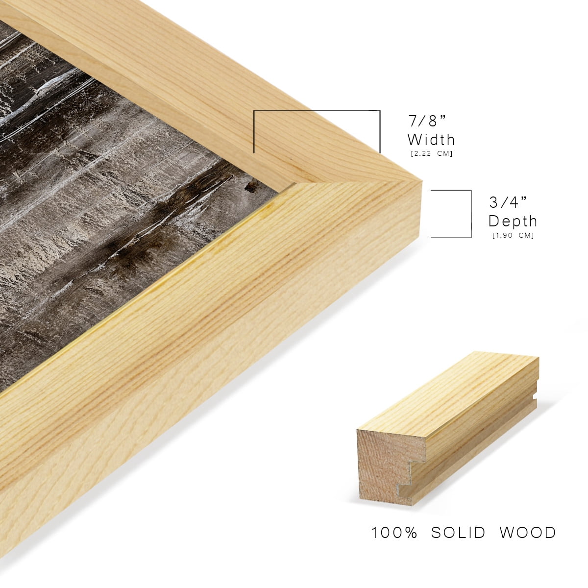 Continuum III -Framed Print w/glass-Natural Wood