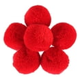 thumbnail image 6 of Offray Red 1 1/2" Acrylic Yarn Pom Poms great for decorating apparel and creative DIY craft ideas, 6 Count, 1 Package, 6 of 8